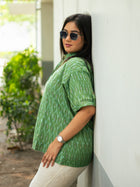 Green ikkat shirt