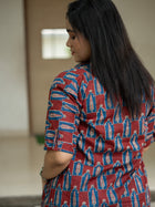 Maroon printed shirt - Uttariya