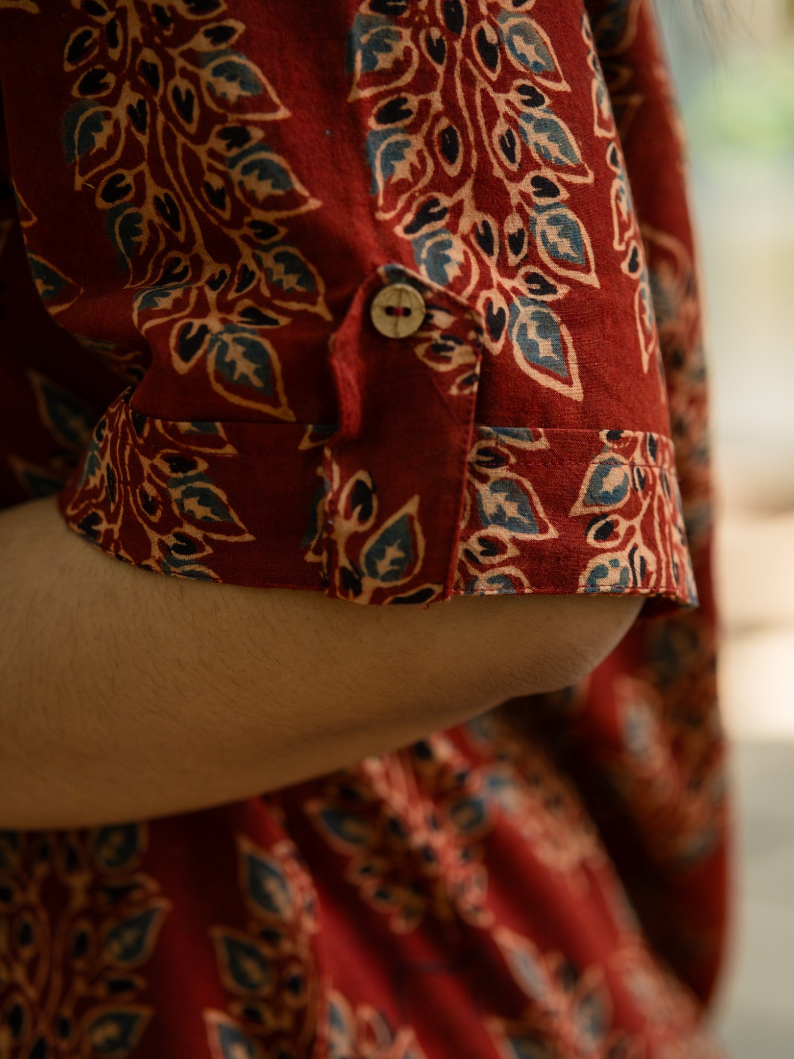 Brown printed shirt