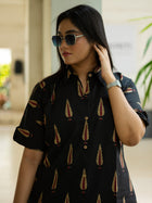 Black printed shirt