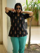 Black printed shirt