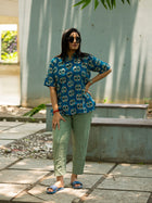 Blue printed shirt