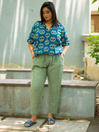 Blue printed shirt