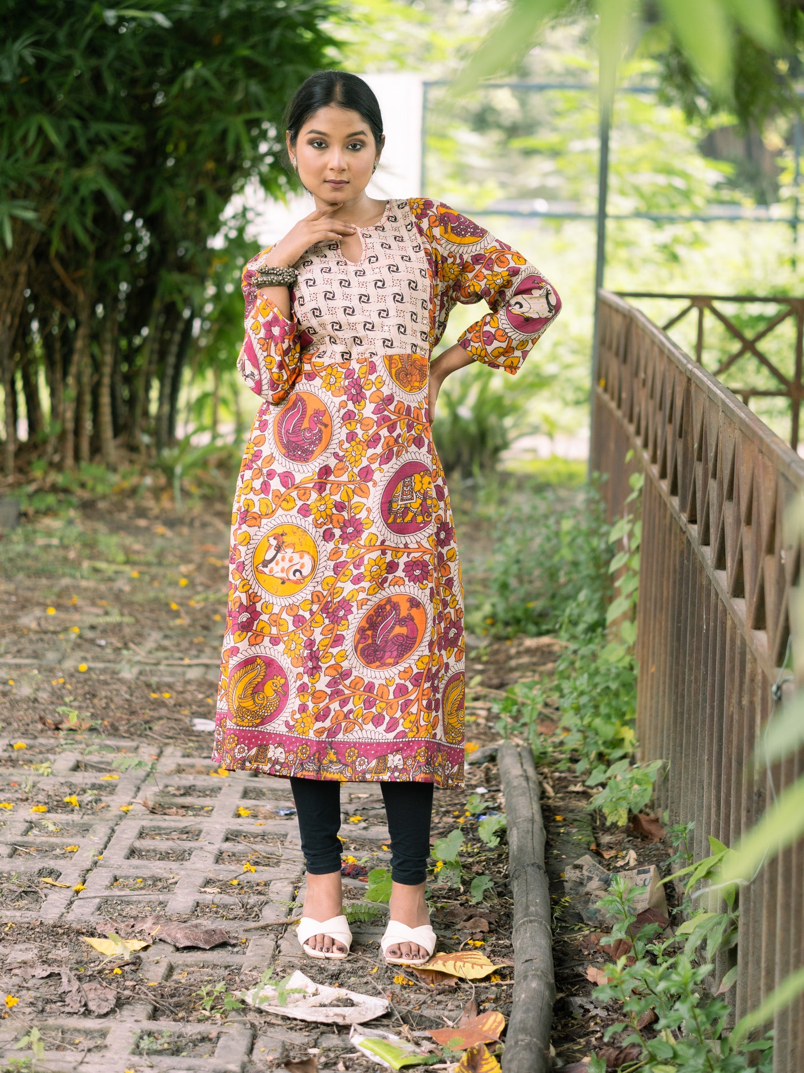 Rang Mayi Silk Kalamkari Kurta