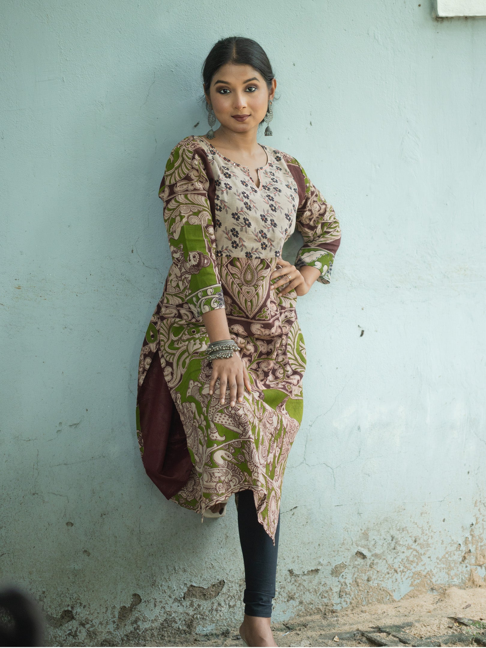 Lalit Lok Hand Block Cotton Kalamkari Kurta