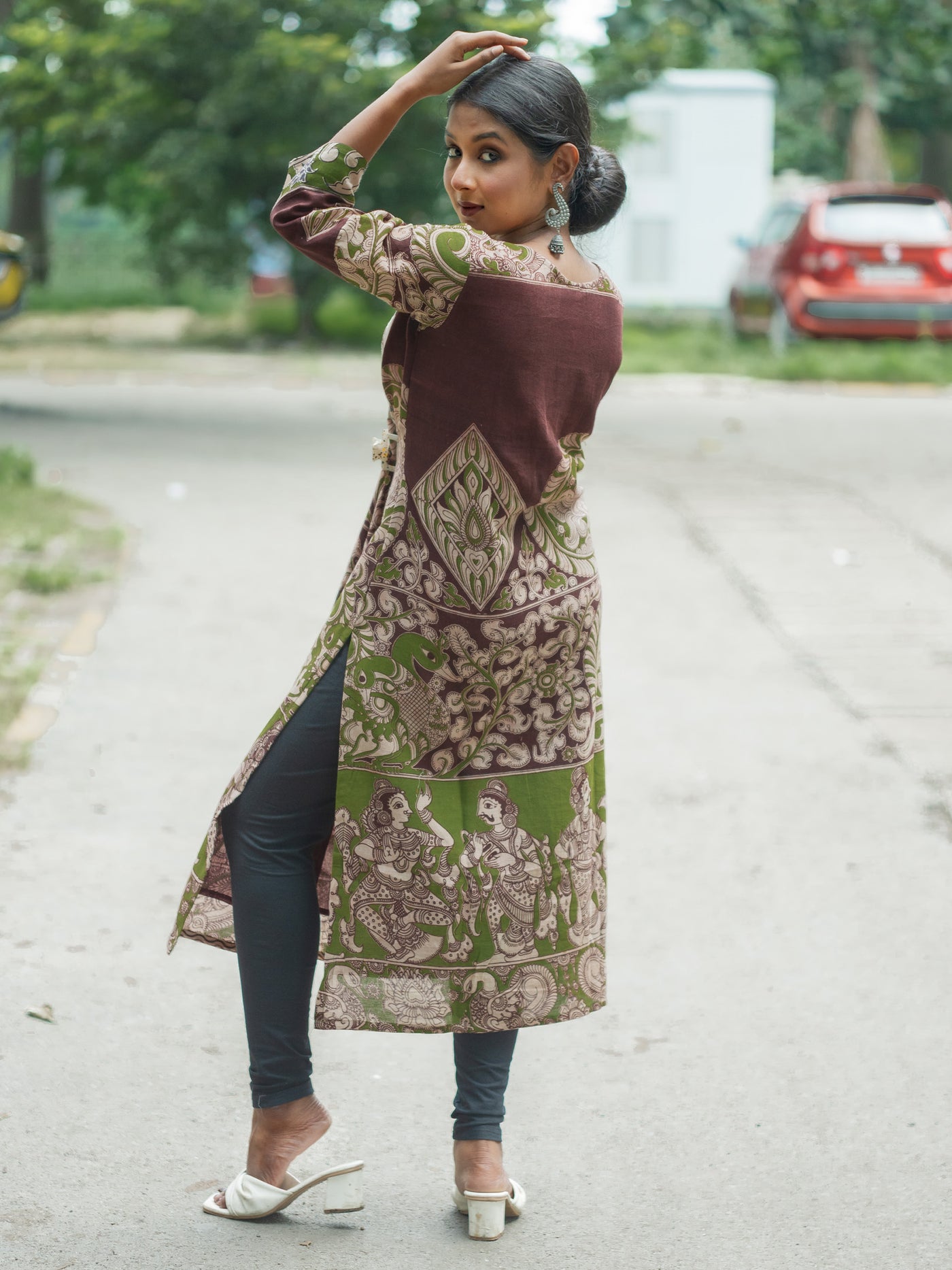 Lalit Lok Hand Block Cotton Kalamkari Kurta