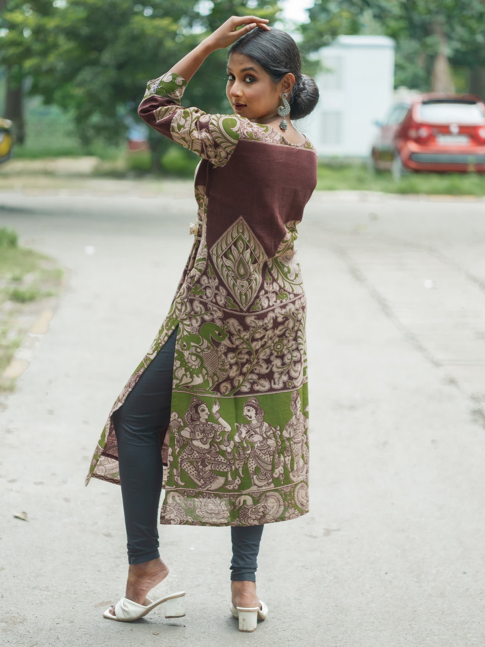 Lalit Lok Hand Block Cotton Kalamkari Kurta