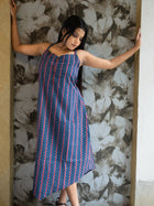 Turkish Tile Blue Zigzag Cotton Dress