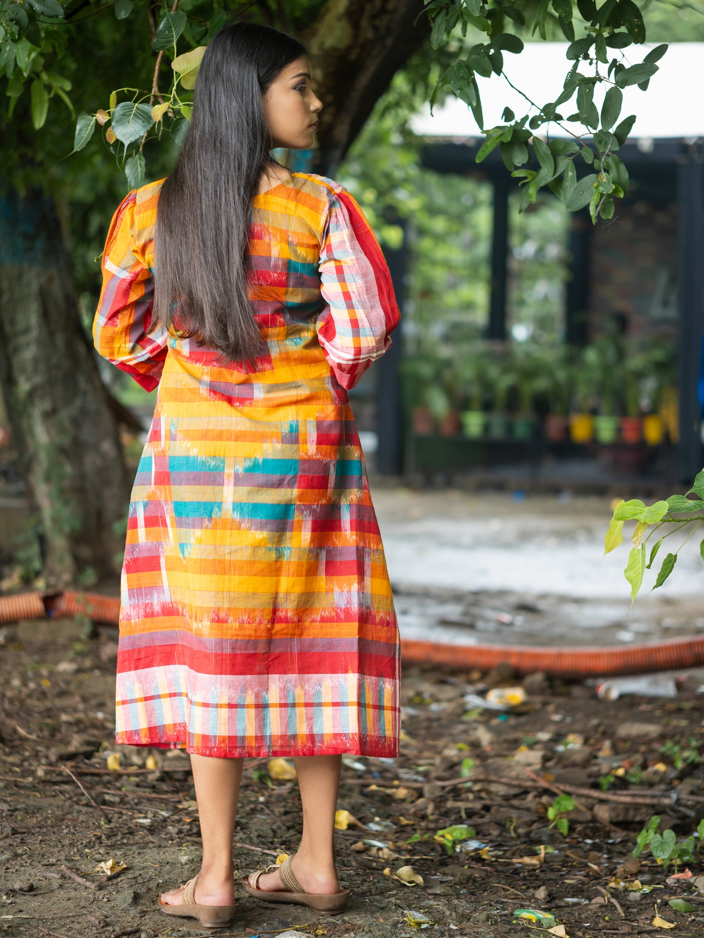 Rangmahal Gamcha Dress - Uttariya