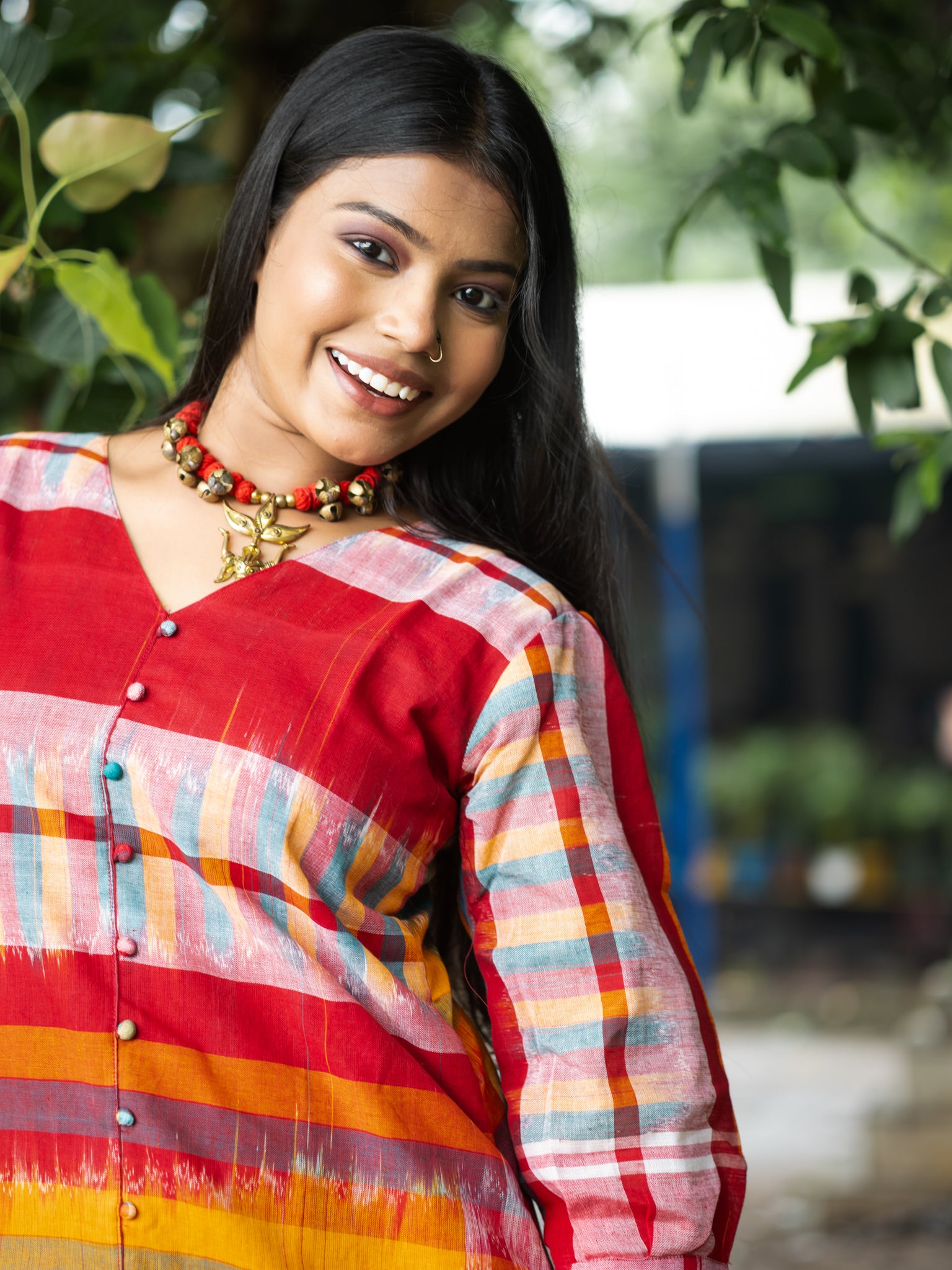 Katha Gamcha Drift Designer Cotton Dress