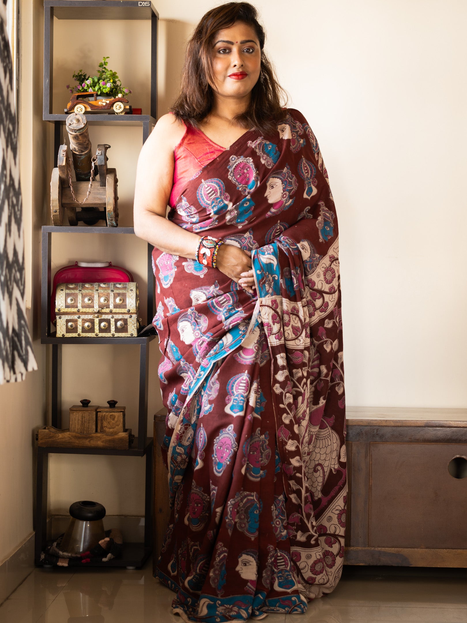 Tmoghi Kalamkari Saree