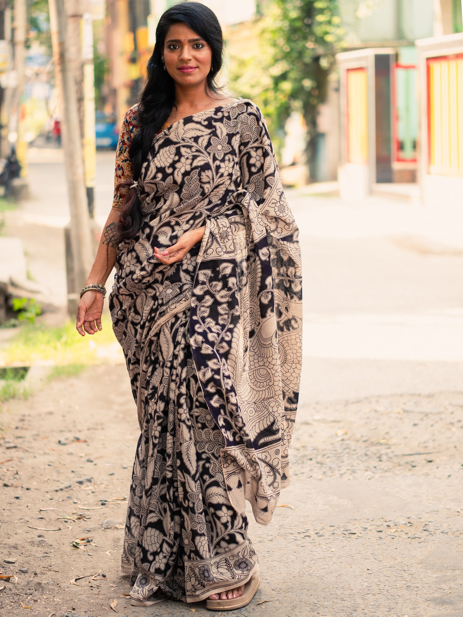 Ramohi Kalamkari Saree
