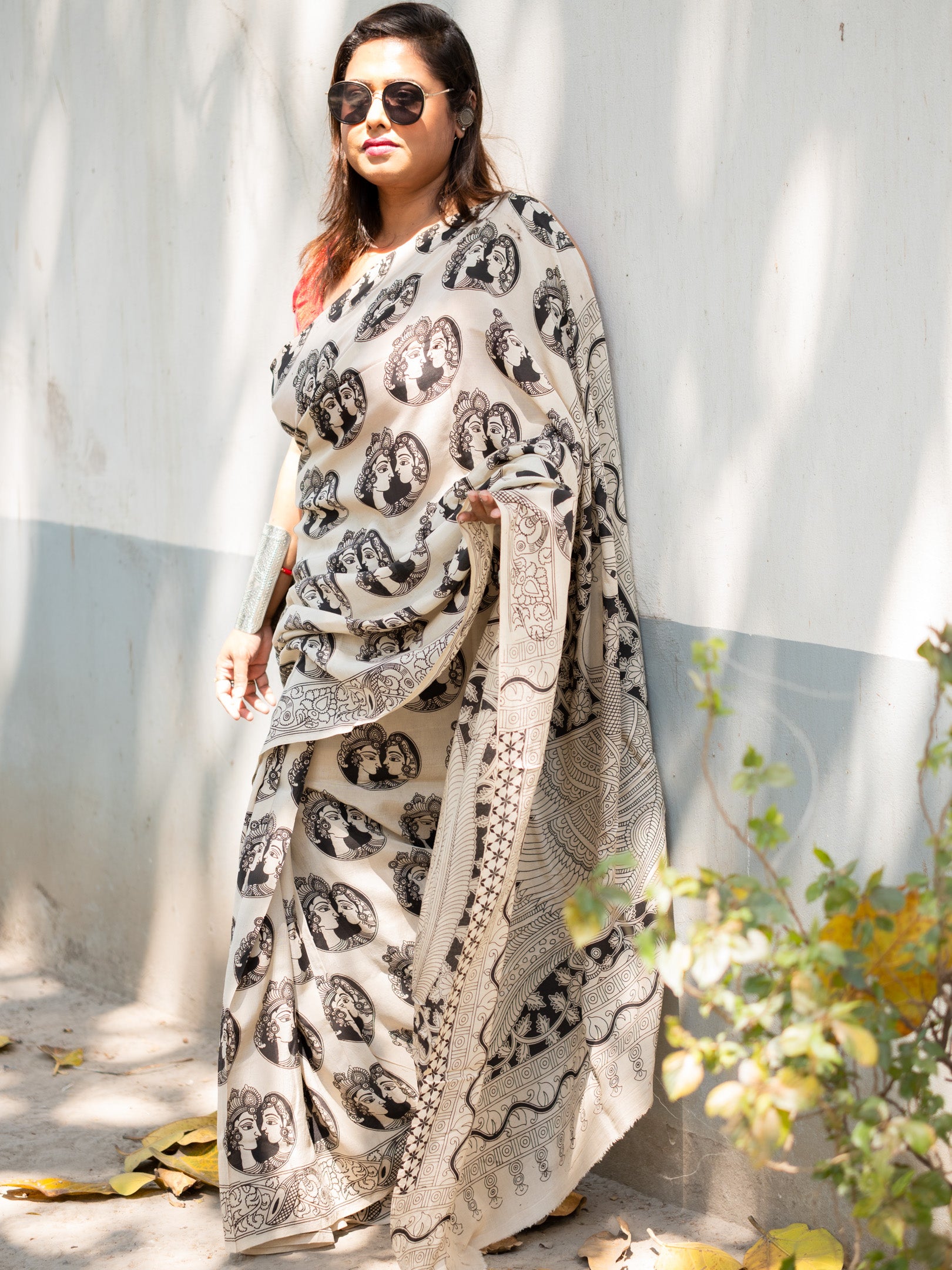 Krisdha kalamkari Silk Saree
