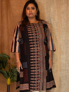 Black Ajrakh Cotton Kurta - Uttariya