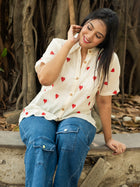 White heart shirt - Uttariya