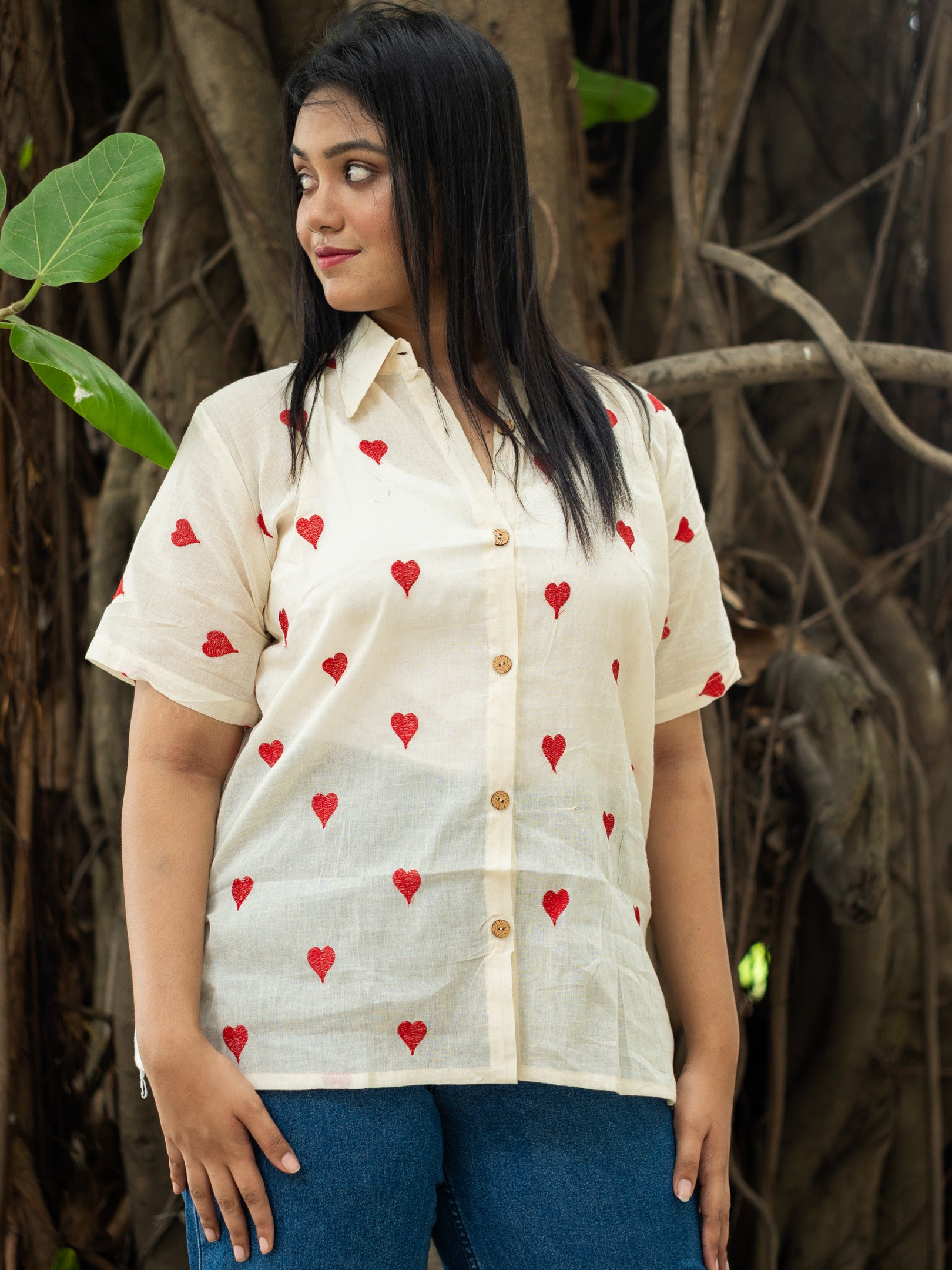 White heart shirt