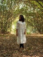 Huntington White Embroidered Cotton Kurta