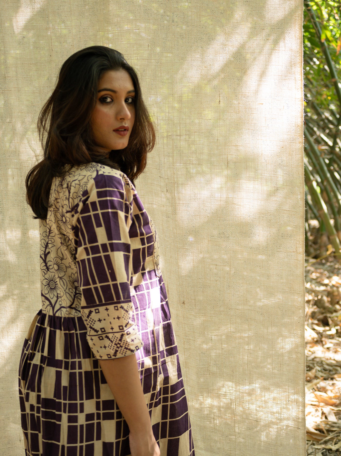 Rajvi Kalam Empire Print Cotton Dress