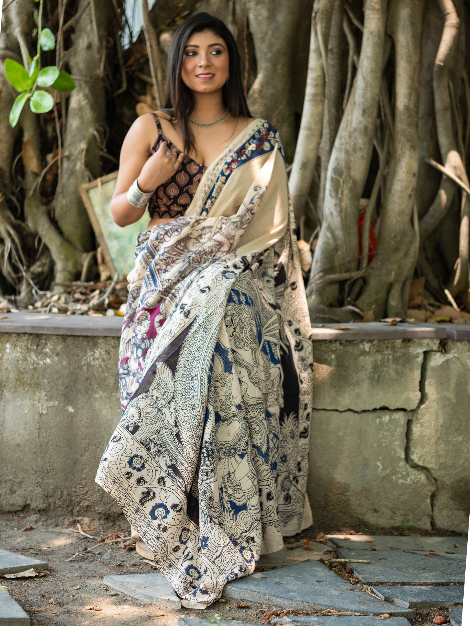 Vandana Kalamkari Saree
