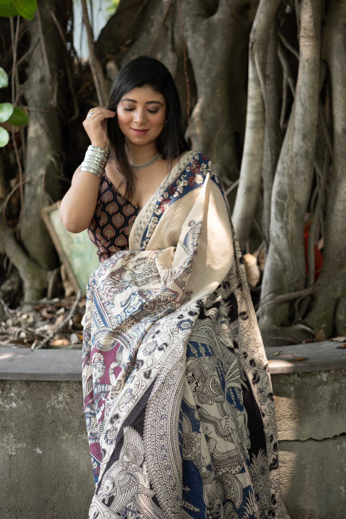 Vandana Kalamkari Saree