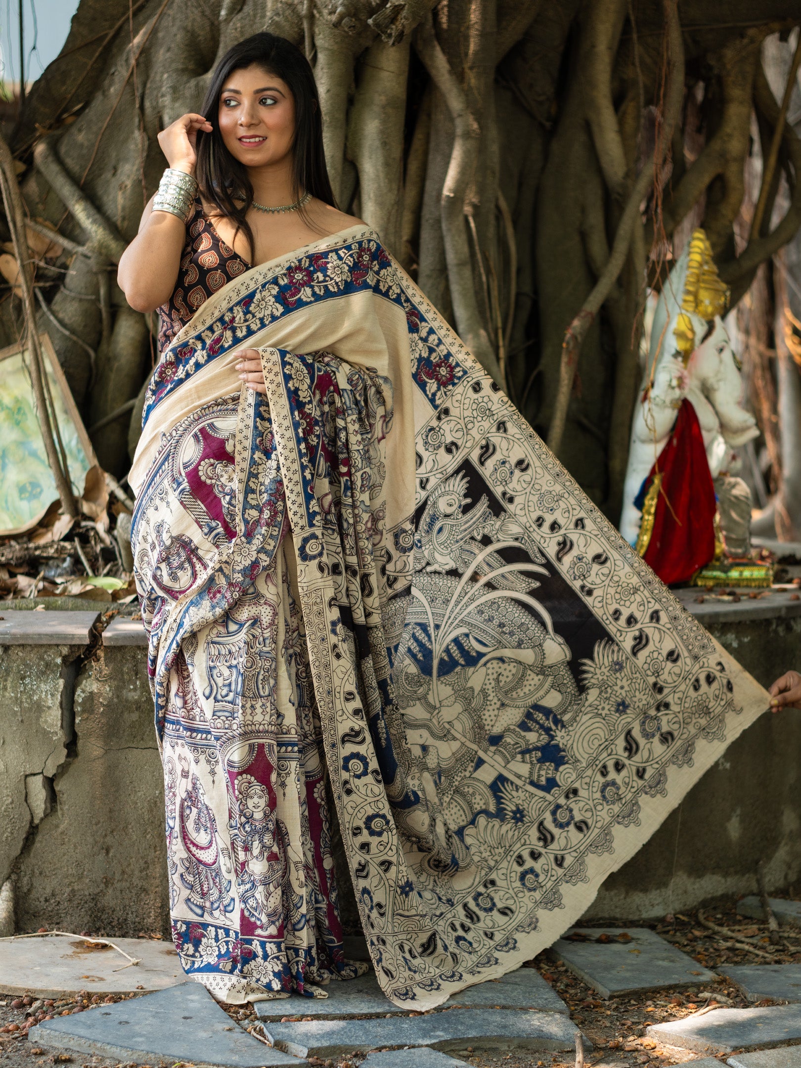 Vandana Kalamkari Saree