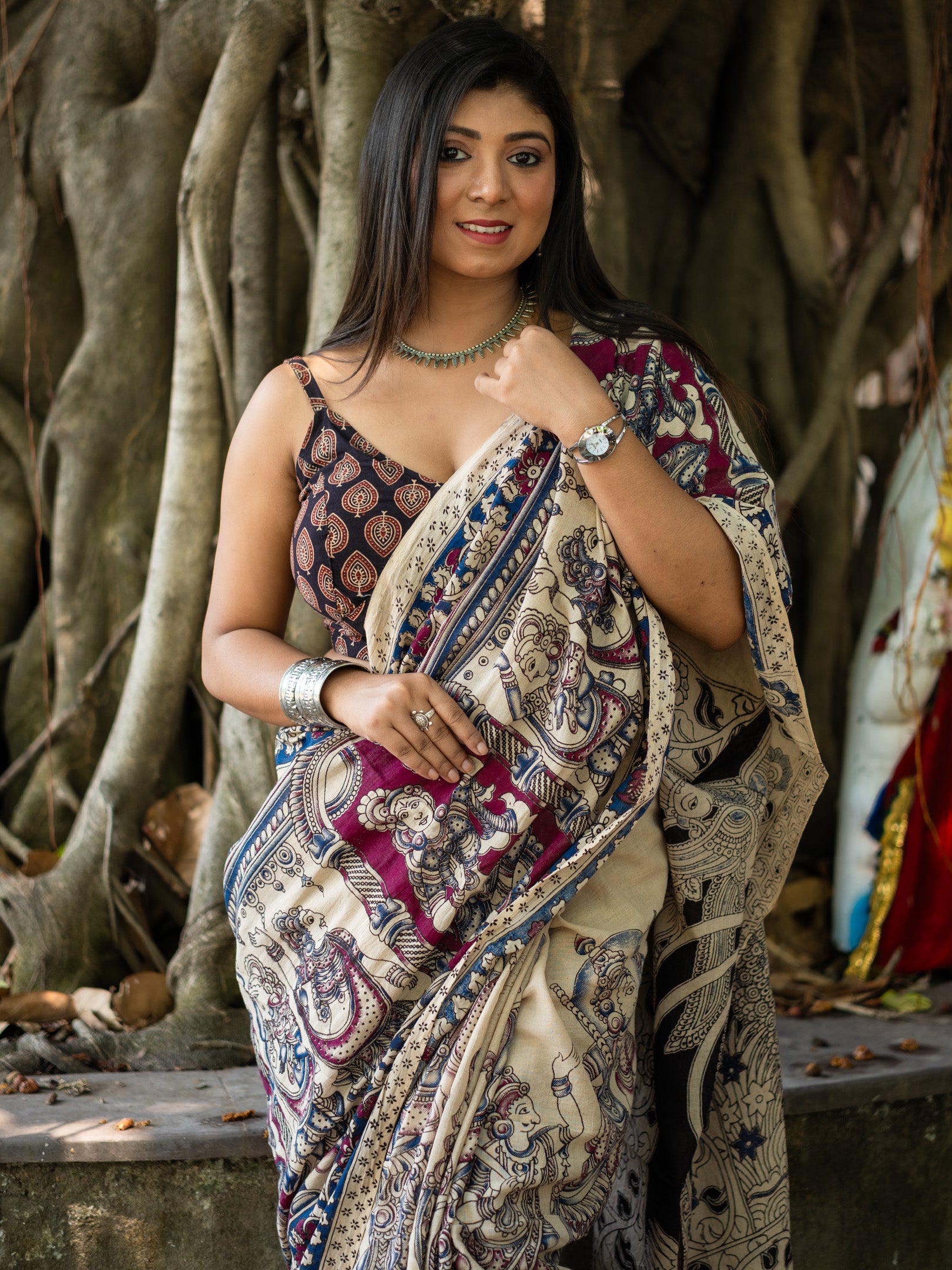 Vandana Kalamkari Saree