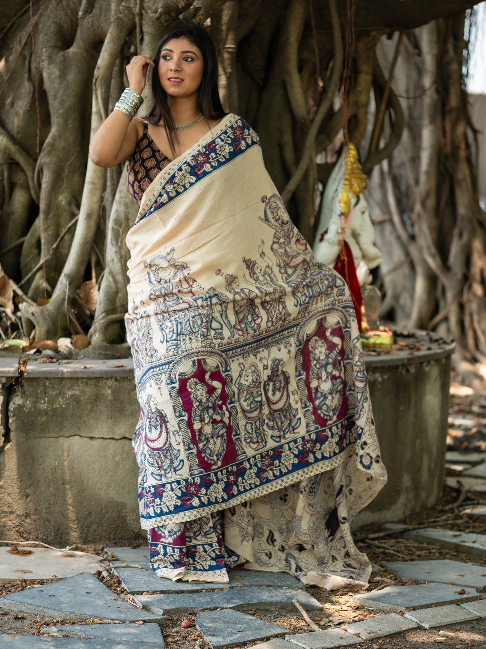 Vandana Kalamkari Saree