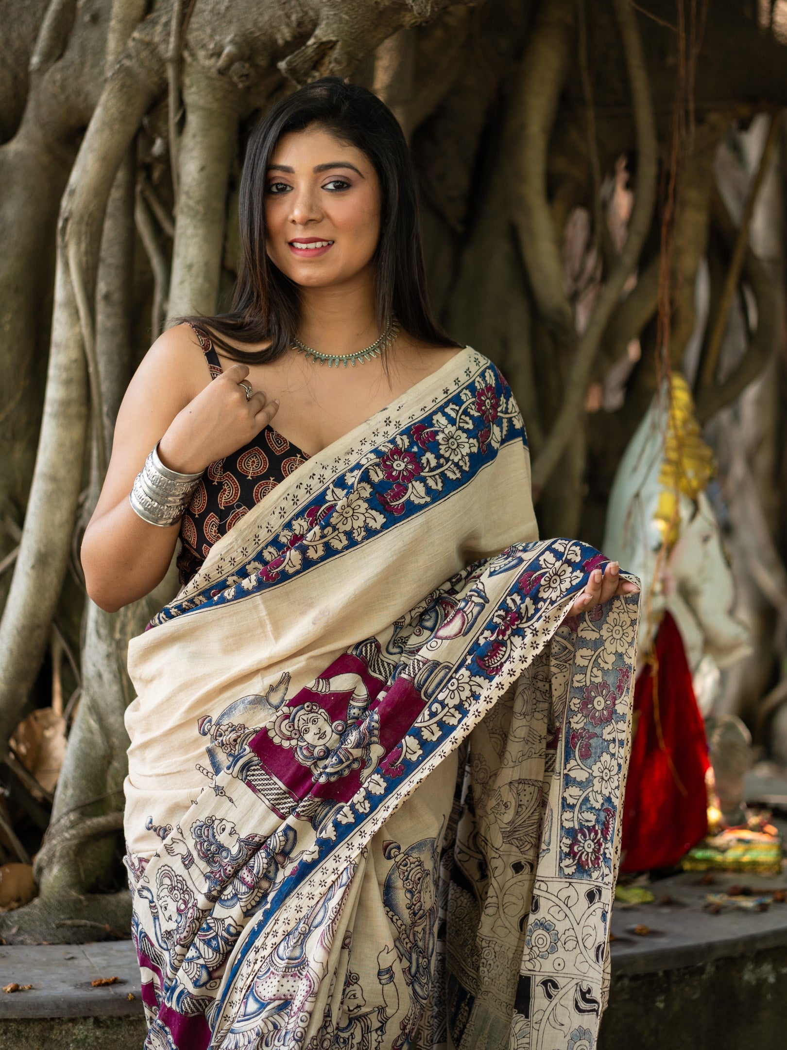 Vandana Kalamkari Saree