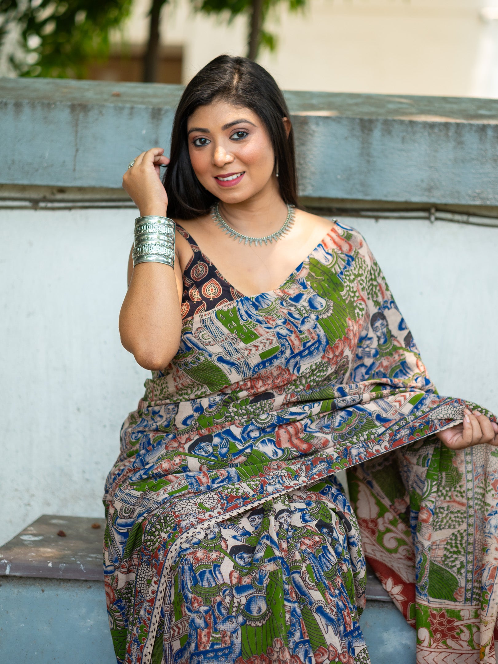 Sajni Kalamkari Saree