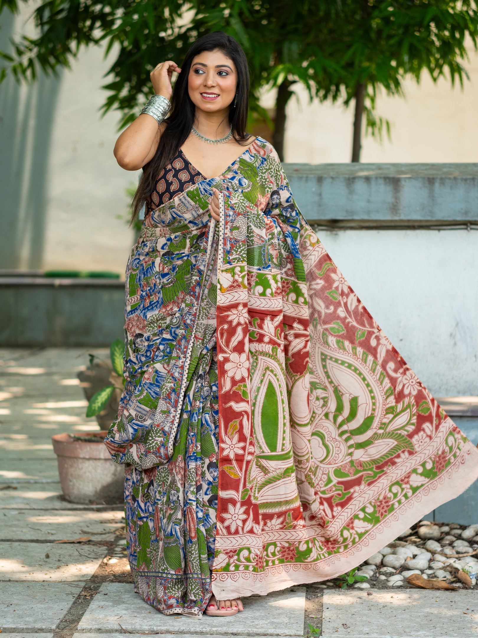 Sajni Kalamkari Saree