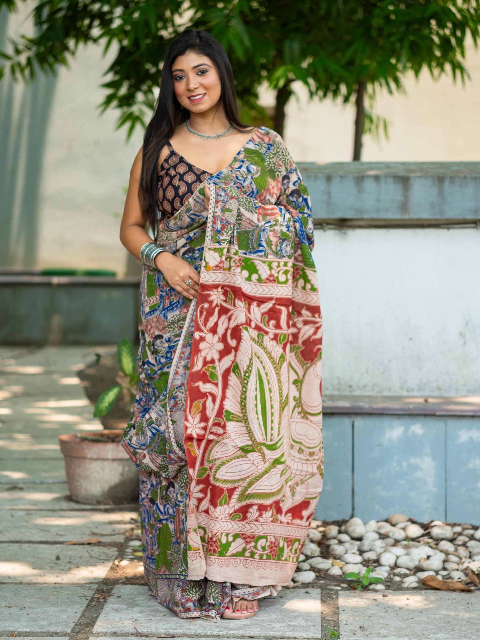 Sajni Kalamkari Saree