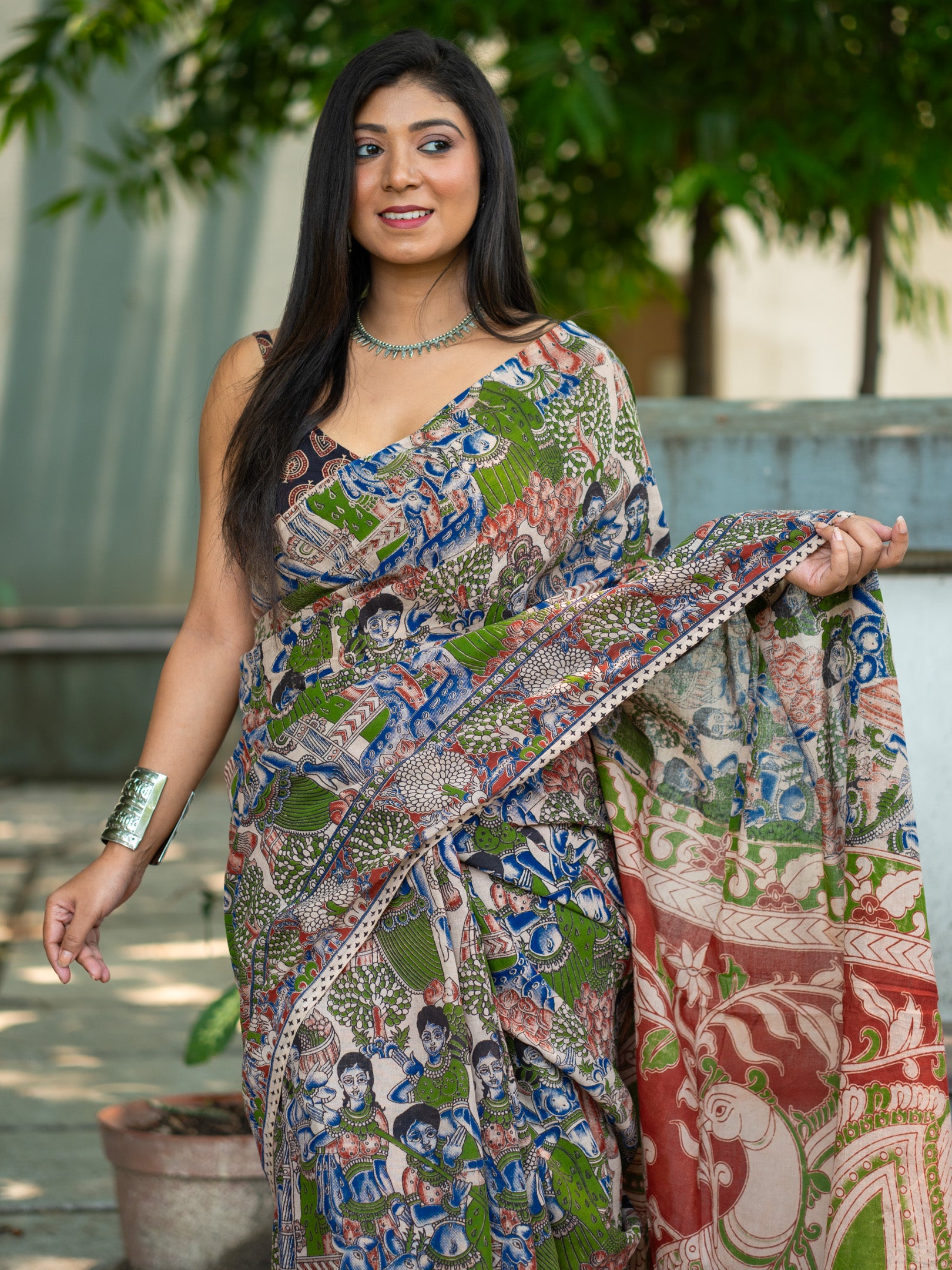 Sajni Kalamkari Saree