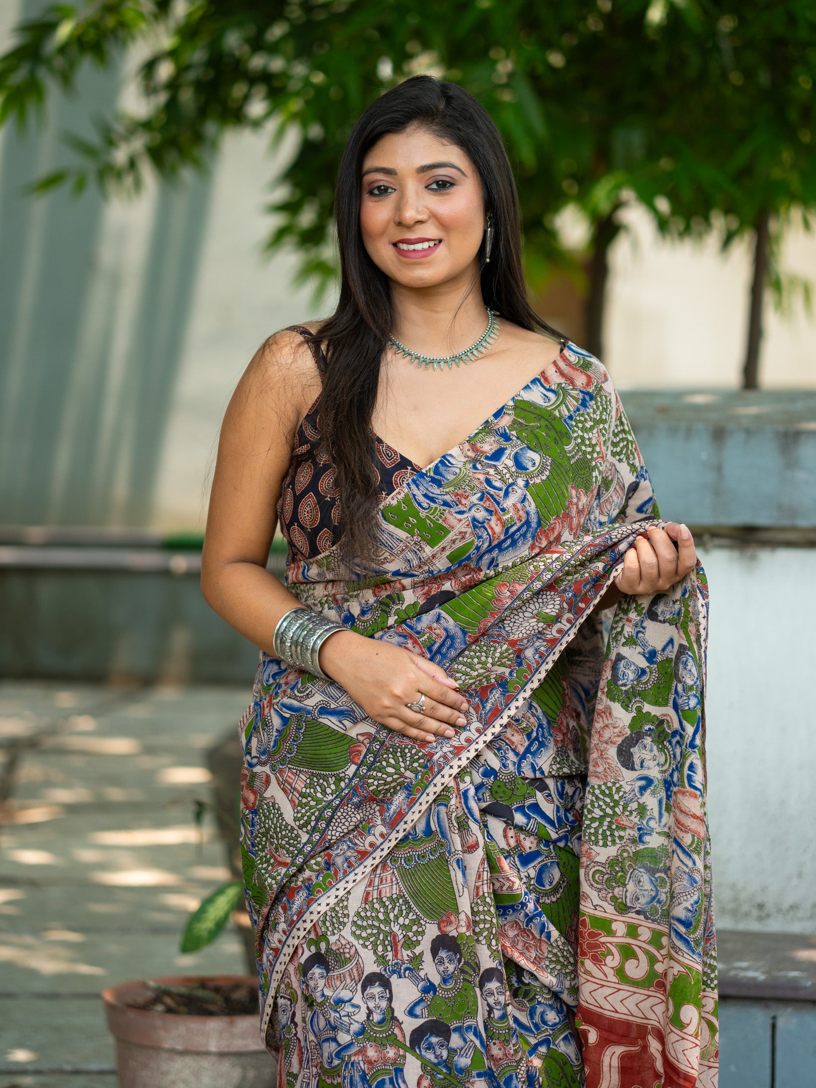 Sajni Kalamkari Saree