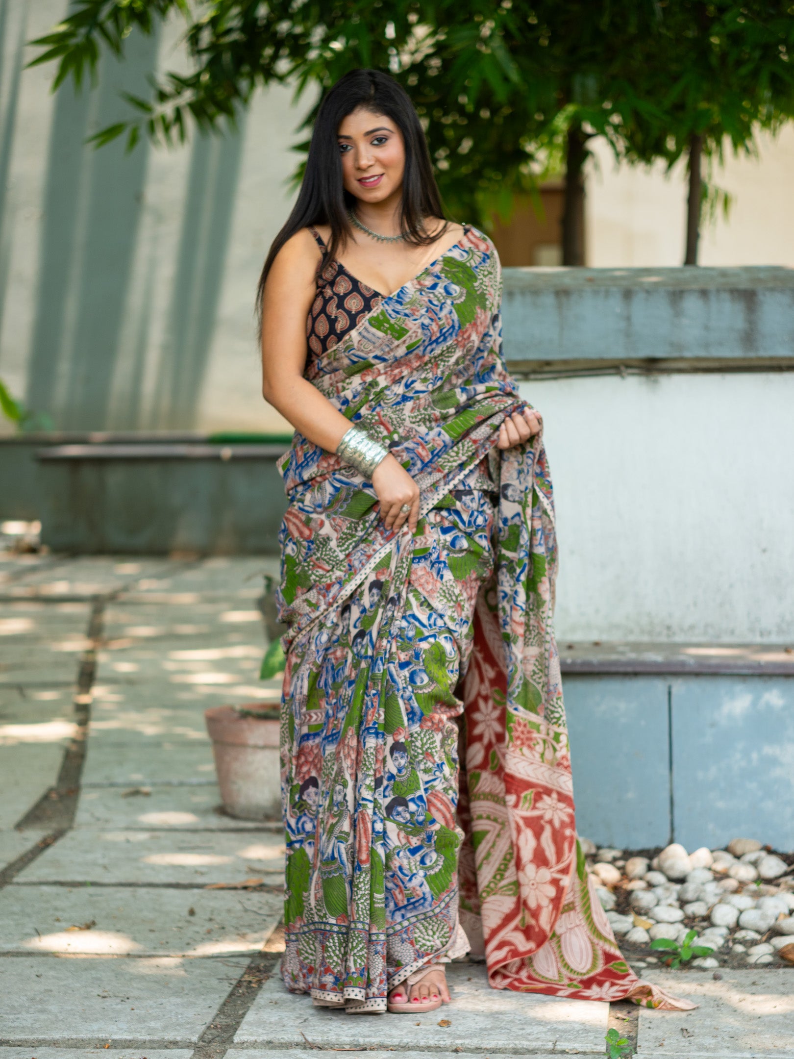 Sajni Kalamkari Saree
