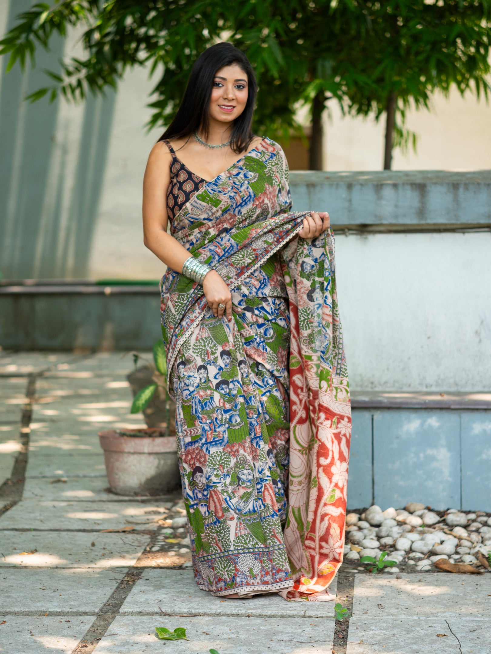 Sajni Kalamkari Saree