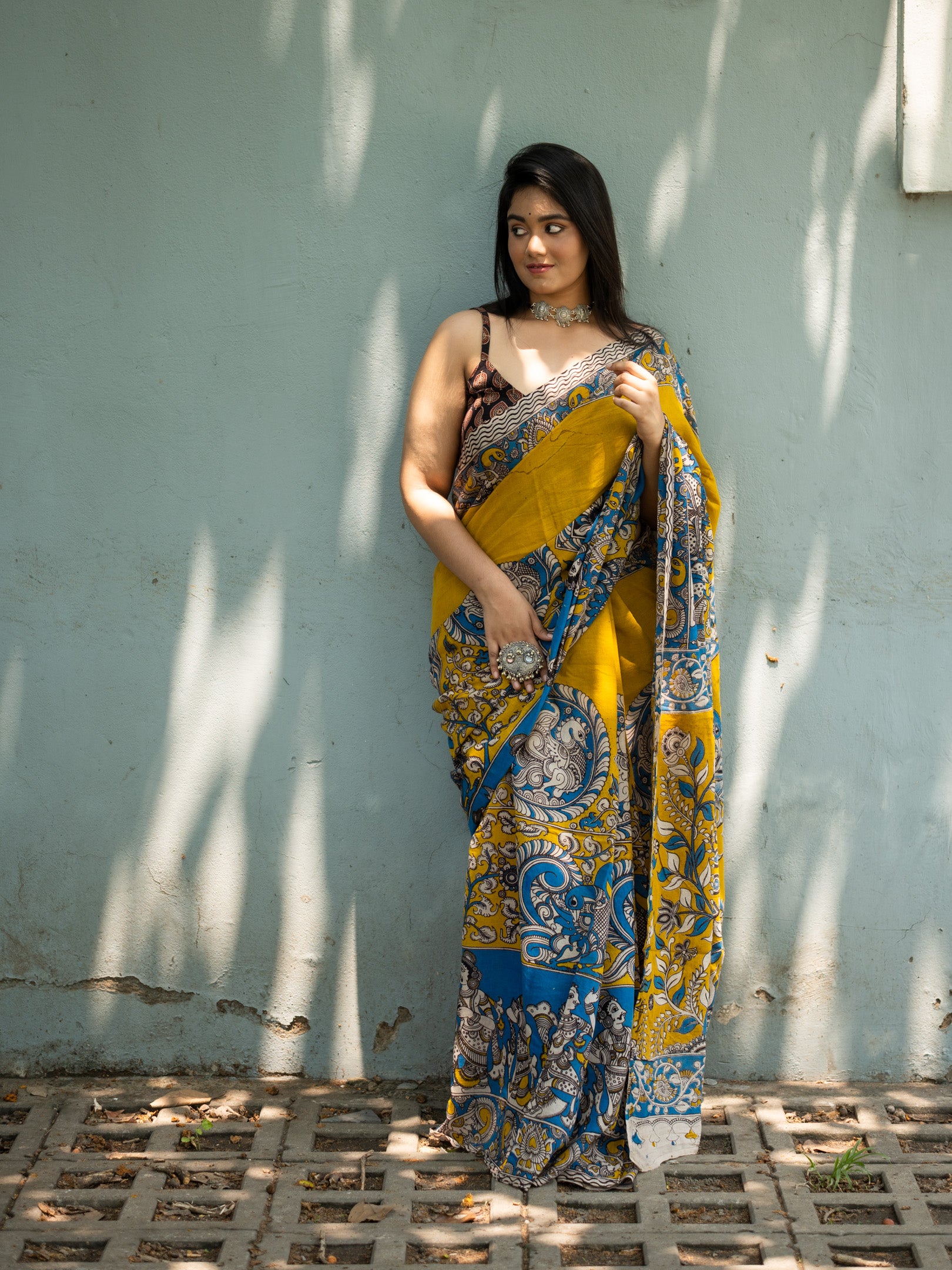 Dhansiri Kalamkari Saree
