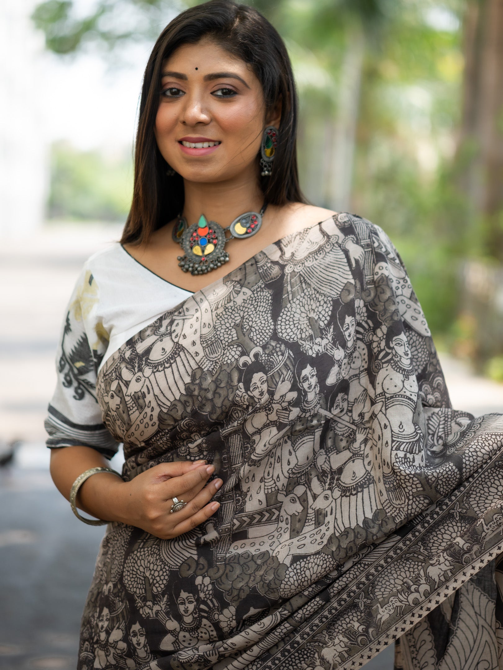 Chaya Kalamkari Saree