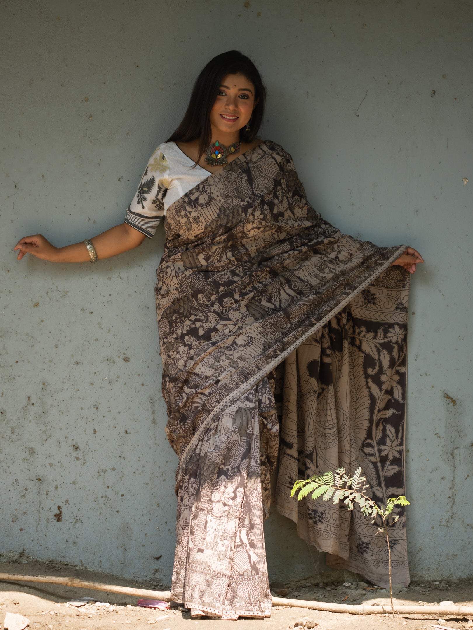 Chaya Kalamkari Saree