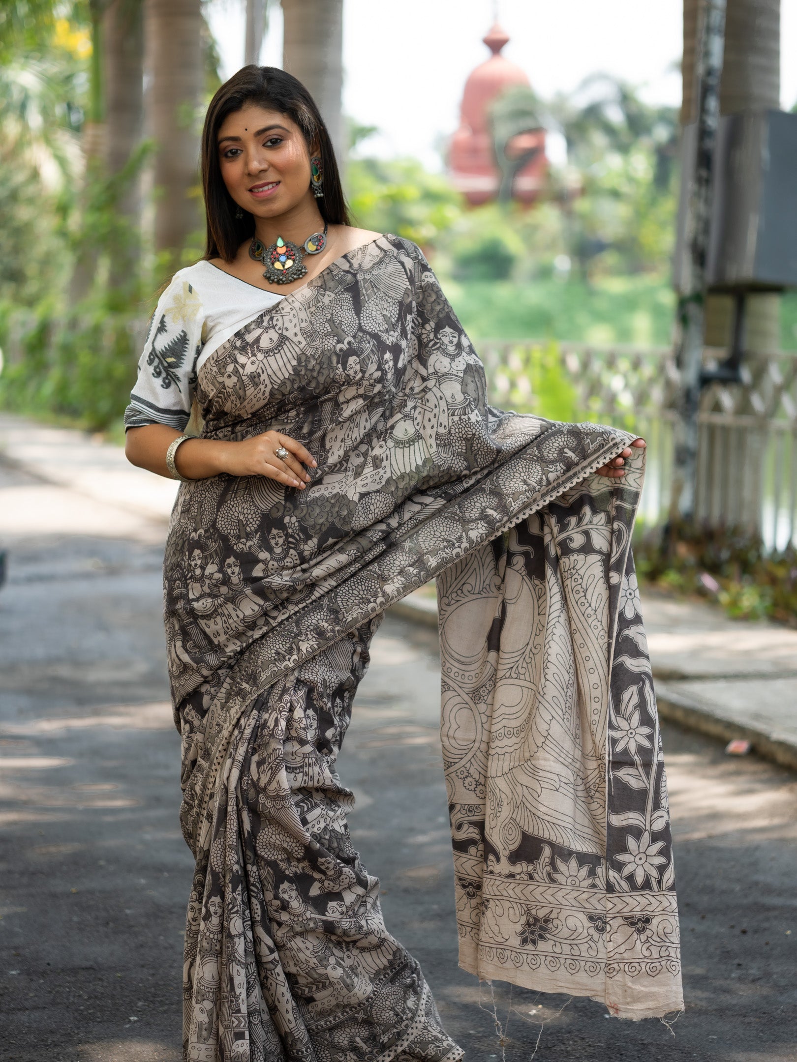 Chaya Kalamkari Saree