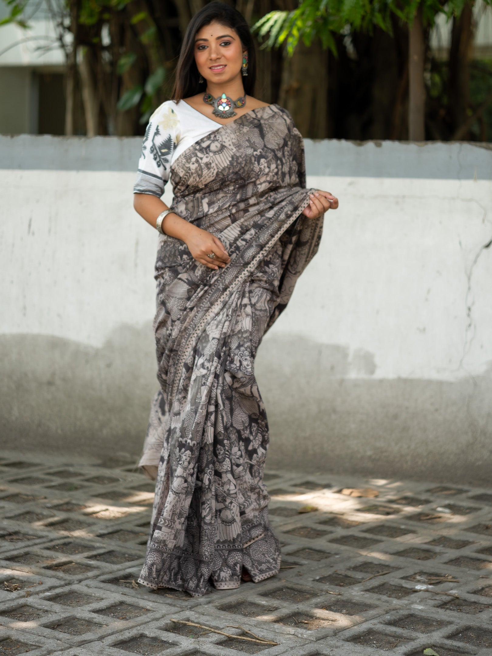 Chaya Kalamkari Saree
