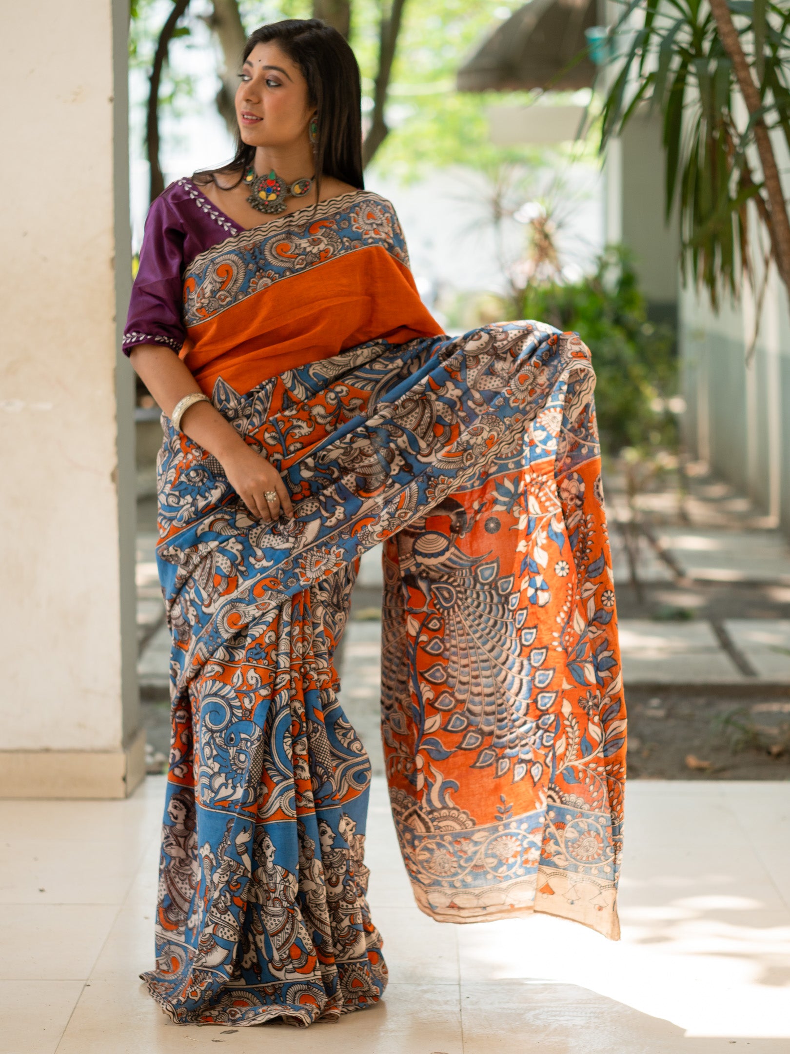 Kamla Kalamkari Saree