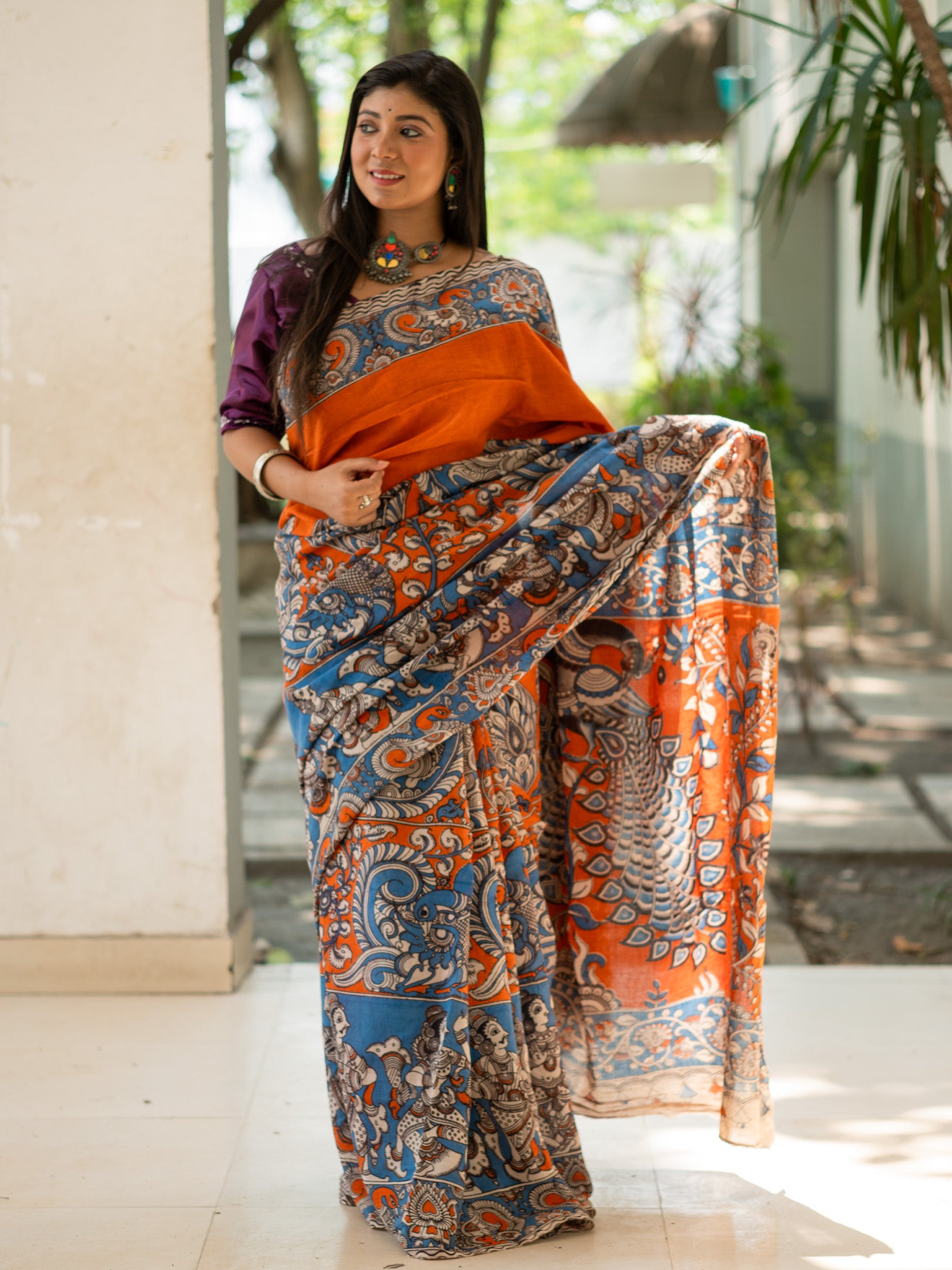 Kamla Kalamkari Saree