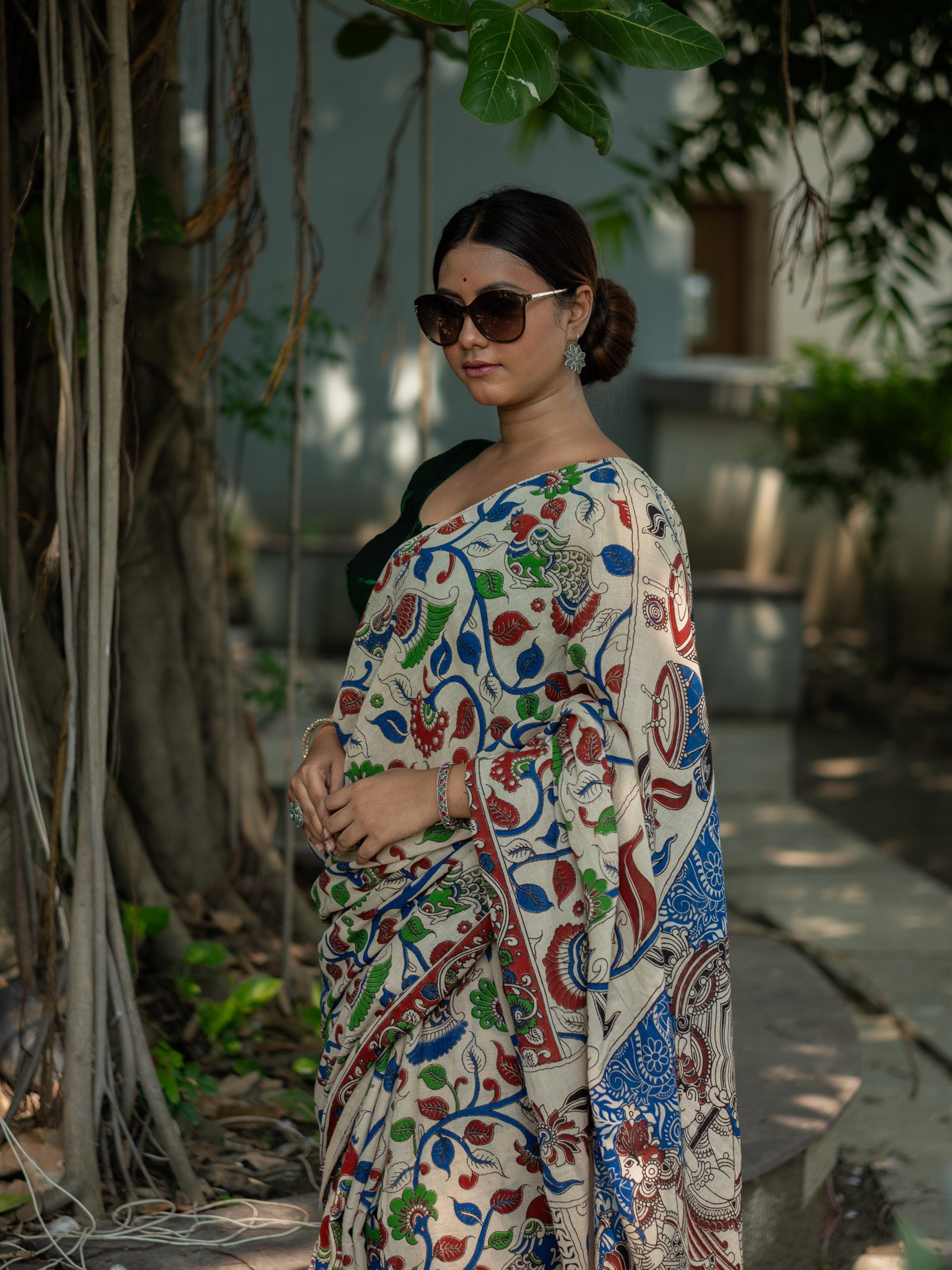Pata Kalamkari Saree
