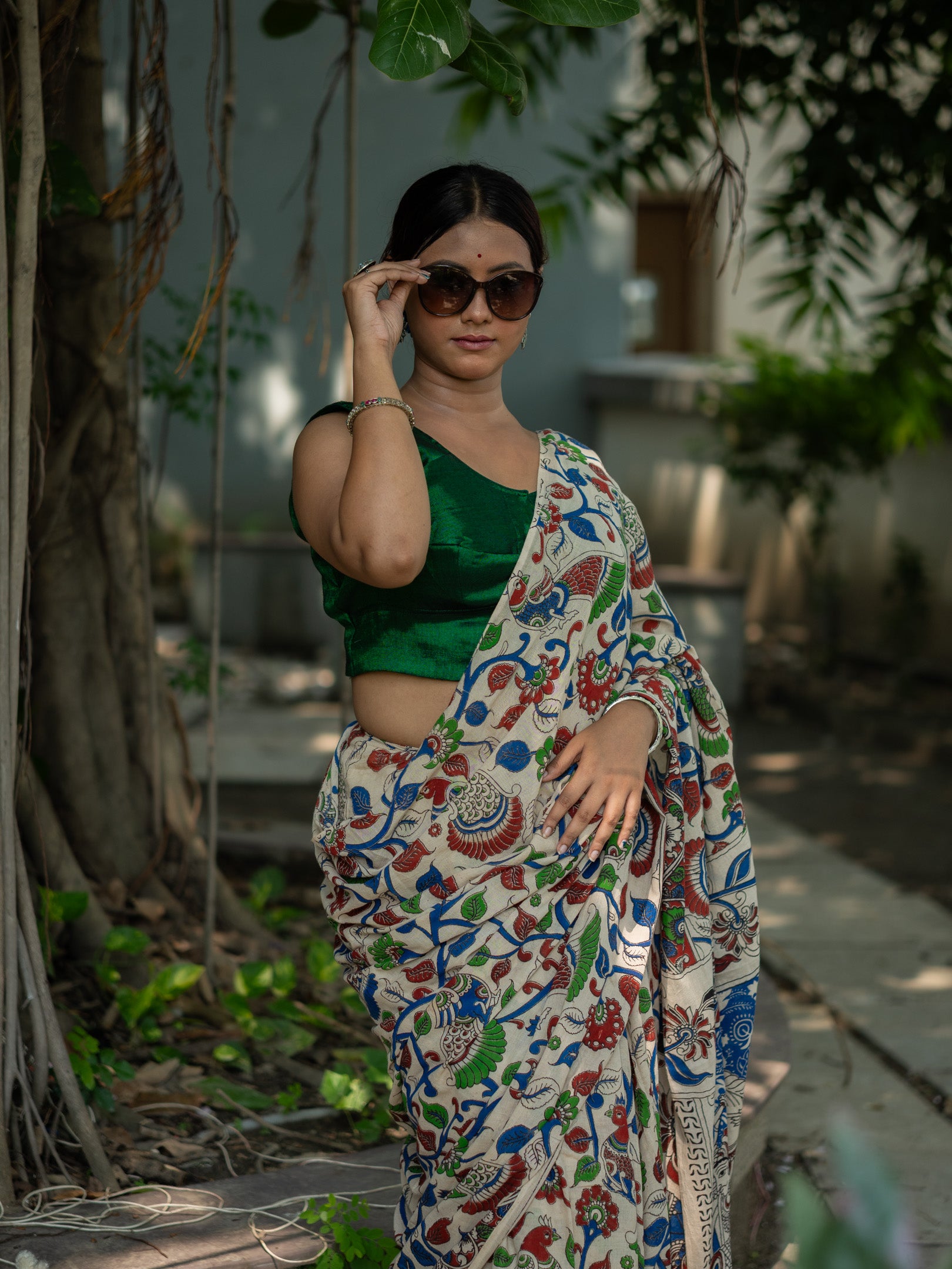 Pata Kalamkari Saree