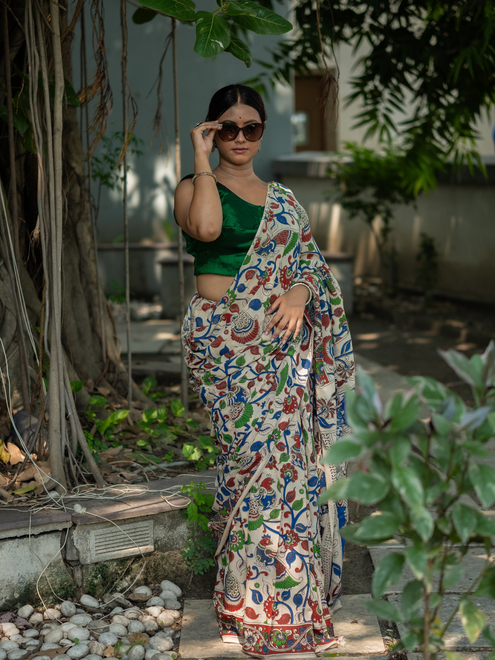 Pata Kalamkari Saree