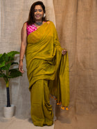 Linen Gold Luster Cotton Saree