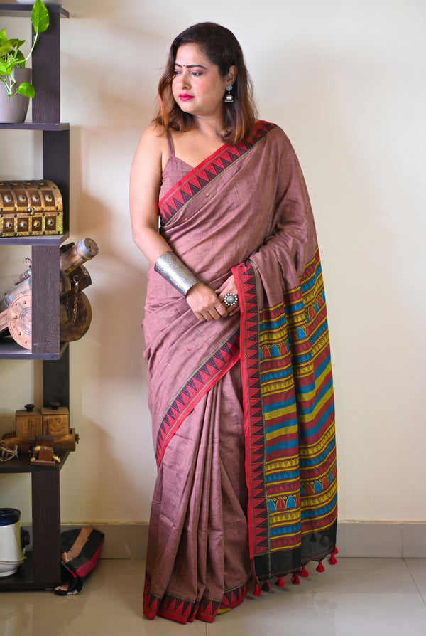 Chandan — Handwoven Dongria Kondh Tribal Saree - Uttariya