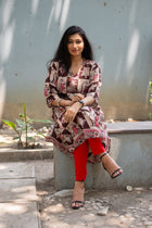 Kalamkari Designer  Kurti - Uttariya