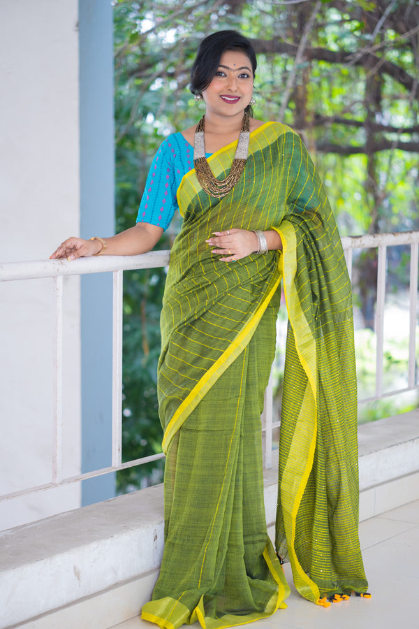 badhini Linen Saree