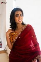 Regal Elegance Zardosi Silk Saree - Uttariya